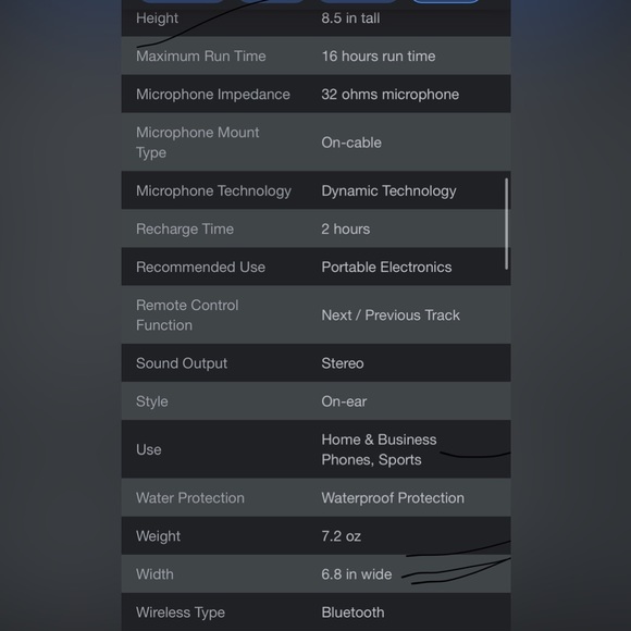 JBL E45BT Wireless Headpones - Noise Cancelling - 16Hr Battery - Foldable - Blue - Picture 3 of 3